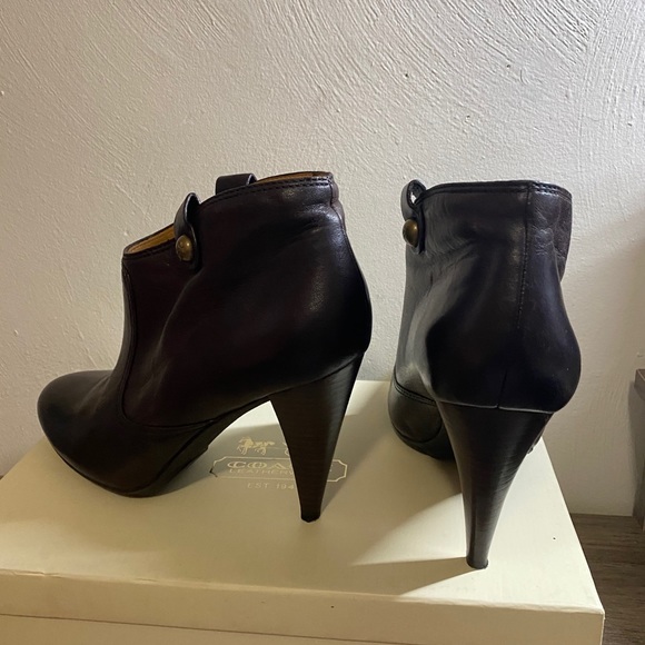 COACH Authentic Leather Ankle Boots - Picture 7 of 9